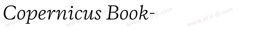 Copernicus Book字体转换